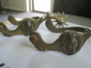 Rare Vintage North And Judd Cowboy Spurs With Horsehead Insignia And Anchor Logo