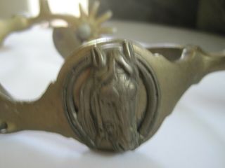 Rare Vintage North and Judd Cowboy spurs with horsehead insignia and anchor logo 5