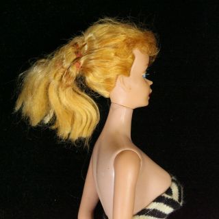 Vintage 1960s 5 Blonde Ponytail Barbie Doll - Marked JAPAN on Foot 4