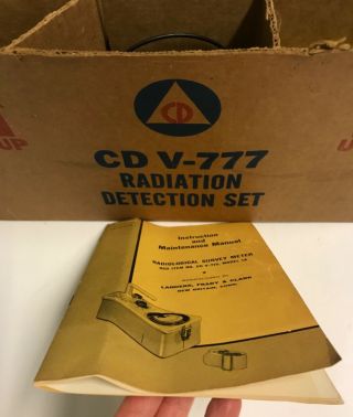 Vintage 1960 ' s CD V - 777 Radiation Detection Set 8