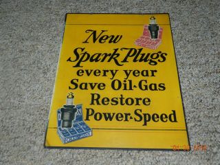Rare Vintage Champion Spark Plug Sign 13 " X 10 ".