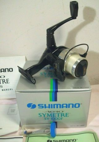 1991 Shimano Symetre Sy - 1000f Fishing Reel W/orig.  Box & Papers