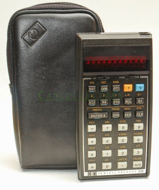 Hewlett Packard 33e Programmable Calculator,  In Authentic Hp Case,  Vintage
