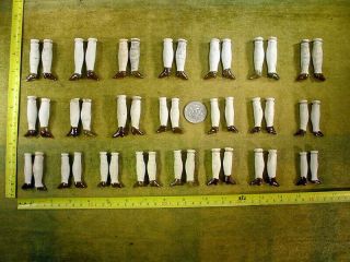 44 X Excavated Vintage Victorian Bisque Binding Doll Legs All Pairs Age 1860