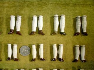 44 x excavated vintage victorian bisque binding doll legs all pairs age 1860 4