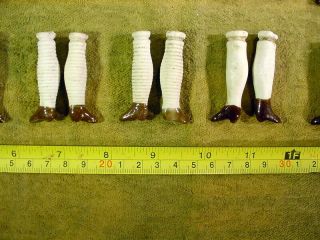 44 x excavated vintage victorian bisque binding doll legs all pairs age 1860 6