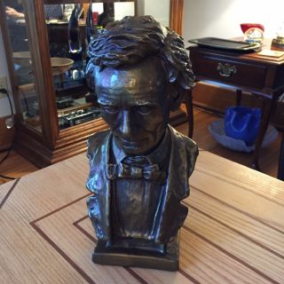 Vintage Louis Mayer Abraham Lincoln Bust By Armor Bronze Co York