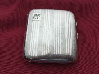 Chester Hallmarked Solid Silver Cushion Backed Art Deco Cigarette Case 1928