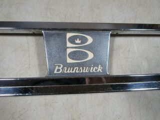 Vintage Brunswick Gold Crown Billiards Pool Table Ball Box Trim Chrome Parts NOS 2