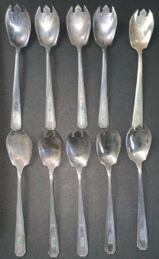 1835 R Wallace Ice Cream Spoons Set Of 10 Monogrammed