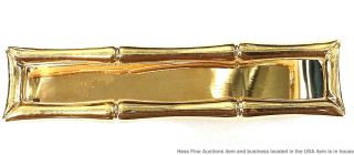 Tiffany Co 14k Yellow Gold Bamboo Mens Classy Vintage Designer Tie Bar