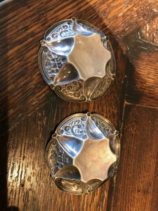 Pair Antique English 1898 S.  BLANCKENSEE & Son Ltd.  Sterling Silver NUT CUPS 5