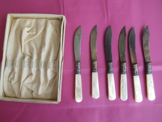 Vintage M.  O.  P.  And Sterling Silver Small Serving Flatware Knives