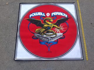 Vintage 1981 Powell Peralta Dragon Skateboard Banner Poster Old School Nos