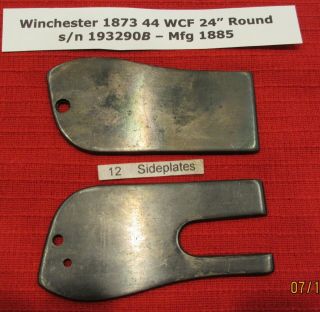 Winchester Model 1873 44 Wcf Matched Sideplates From A Rifle Made 1885