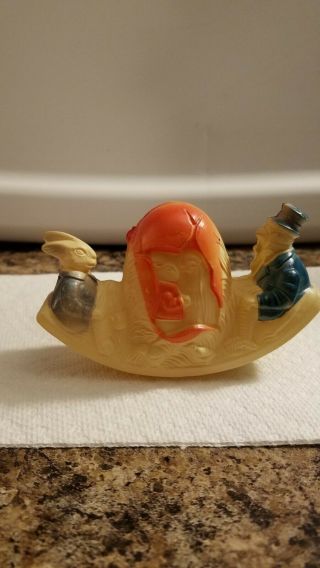 Vintage Celluloid Easter Rabbit and Chick Teeter - Totter 3