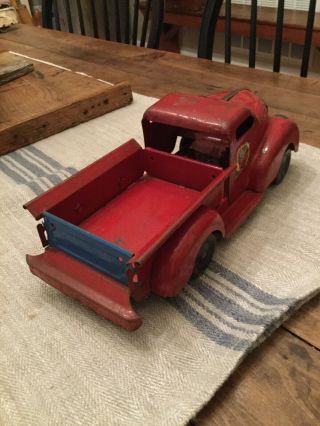 Vintage Marx Deluxe Delivery Truck / Pressed Steel With Electric Headligh 6