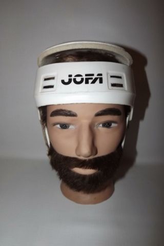 Vintage White Jofa,  Cooper Sk100 Style Hockey Hurling Helmet,  Senior Adult Size