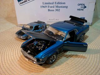 DANBURY 1969 MUSTANG BOSS 302.  RARE LE.  NIB.  UNDISPLAYED.  1:24.  BONUS 6