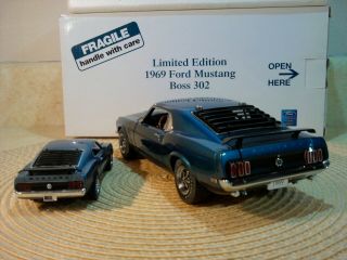 DANBURY 1969 MUSTANG BOSS 302.  RARE LE.  NIB.  UNDISPLAYED.  1:24.  BONUS 8