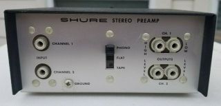 Vintage Shure Brothers Stereo Phono Preamp Model M64 -