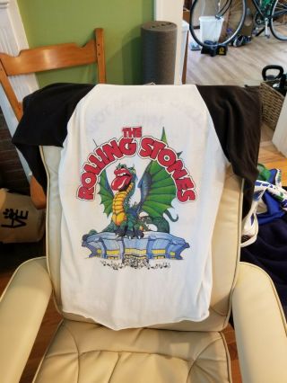 Rare Vintage Rolling Stones Shirt 1981 Tour Concert Dragon T Shirt - Large