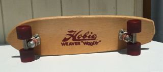 Vintage 1970’s Hobie Weaver “woody” Wood Skateboard,  Not