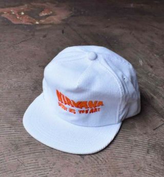 Nirvana Come As You Are Never Mind Vintage 90s Snapback Cap Nos White Rare