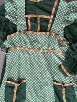 Rare 1968 Vintage Gunne sax dress 2 piece Victorian Pioneer Prairie Apron dress 8