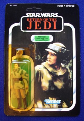 Unpunched Vintage 1984 Kenner Star Wars Rotj Princess Leia Poncho 79 - Back Moc