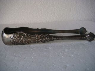 RRR RARE Antique French Art Nouveau Silver Plate Christofle Ice / Sugar Tongs 7