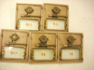 Five 2 Vintage Post Office Box Doors With Combination made by National 1966 2