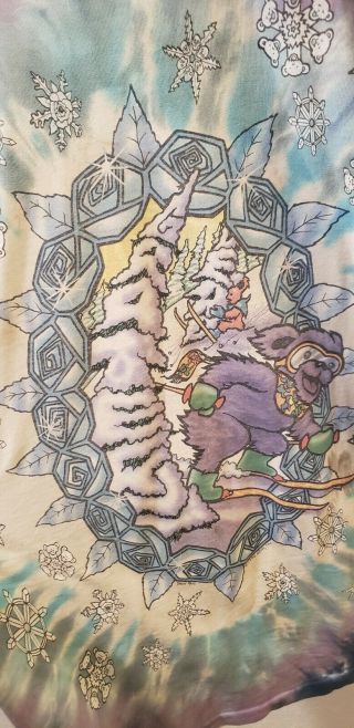 Vintage Grateful Dead T - shirt XL Snowboard Bear Ski 1994 Psychedelic Tie Dye OG 6