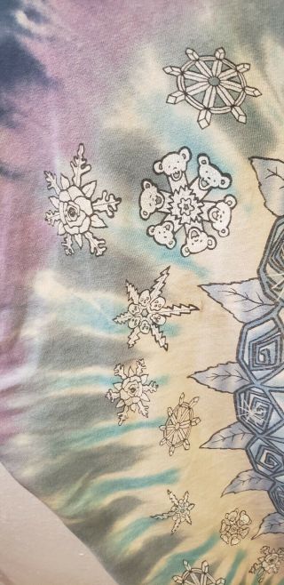 Vintage Grateful Dead T - shirt XL Snowboard Bear Ski 1994 Psychedelic Tie Dye OG 8