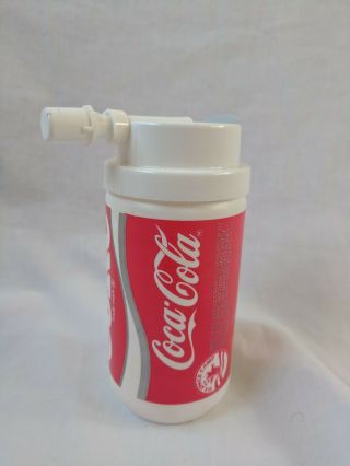 Vintage Red Cocacola Coke Mug Cup With Straw Lid Plastic Space Camp Nasa Rare