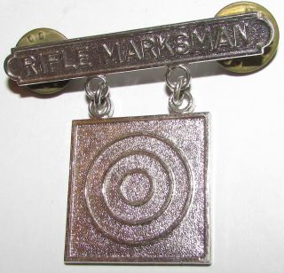 Sterling Rifle Marksman Badge United States Marine Corps Military Pin