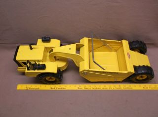 4 VINTAGE MIGHTY TONKA YELLOW SCRAPER EARTH MOVER ROAD BUILDER 3