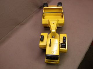 4 VINTAGE MIGHTY TONKA YELLOW SCRAPER EARTH MOVER ROAD BUILDER 5