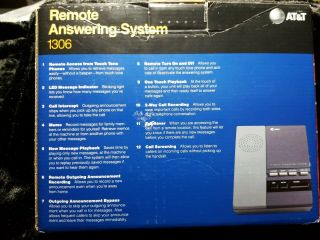 Vintage AT&T Remote Answering System 1306 With Memo and Call Contents 2