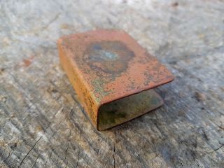. Ww2 German Trench Art Matchbox Cover Relic Of 16.  Armee From Kurland