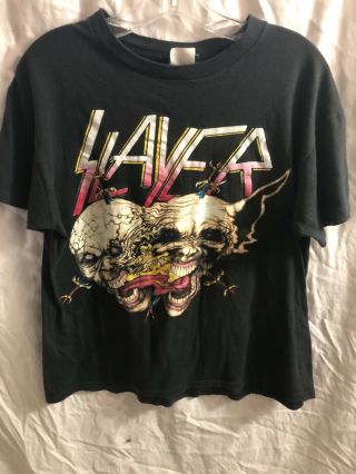 Vintage Slayer 1991 Seasons In The Abyss Tour Shirt L Brockum