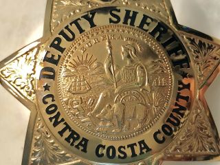 Vintage Contra Costa County,  CA Deputy Sheriff Badge Marked Ed Jones & Co 3