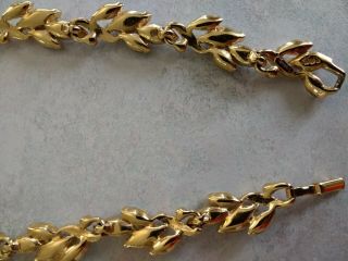VINTAGE TRIFARI 50 ' S GOLD PLATED WHITE CRYSTAL NECKLACE & EARRINGS 4