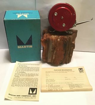 Vtg Martin Model 81 Automatic Fly Reel - Mohawk,  Ny W/box