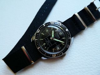 Rare Vintage SICURA BREITLING SUBMARINE 200 Men ' s Diver watch from 1970 ' s years 7