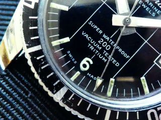 Rare Vintage SICURA BREITLING SUBMARINE 200 Men ' s Diver watch from 1970 ' s years 9