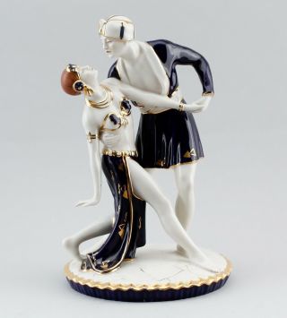 Vintage Royal Dux Bohemia Porcelain Dancing Couple