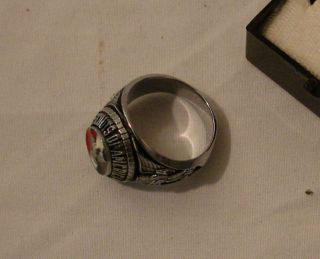 VINTAGE LARGE CHUNKY SIZE 10 EAGLE SCOUT RING BOY SCOUTS OF AMERICA ENAMEL BSA 3