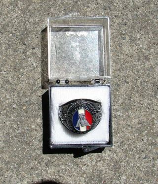 VINTAGE LARGE CHUNKY SIZE 10 EAGLE SCOUT RING BOY SCOUTS OF AMERICA ENAMEL BSA 6