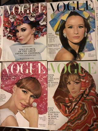 10 Vintage 1964 Vogue Magazines
